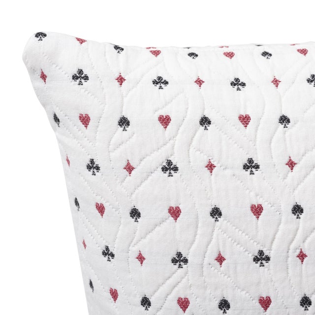 Contemporary Schumacher Le Joueur 16" Pillow in Rouge Et Noir For Sale - Image 3 of 5