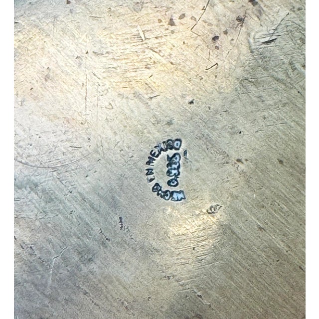 Metal Vintage Large Oval Brass Handled Tray For Sale - Image 7 of 7