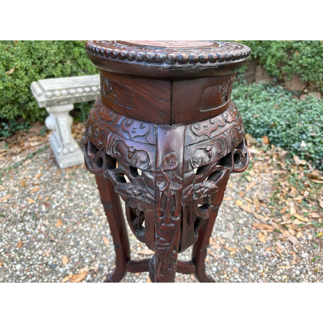 19th Century Chinese Carved Rosewood Table For Sale - Image 9 of 12