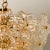 Glass and Brass Floral 3-Tier Light Fixture from Hillebrand, 1970s For Sale - Image 10 of 15
