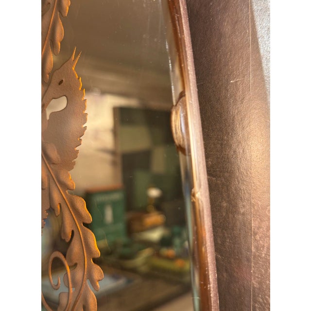 1950s 1950's Pink Italian Mirror For Sale - Image 5 of 5