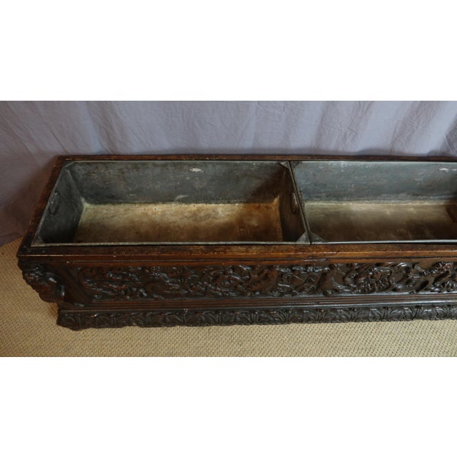 Renaissance Planter in Carved Walnut For Sale - Image 4 of 13