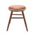American Oval American Windsor Stool With Leather Seat, C. 1825-50 For Sale - Image 3 of 10