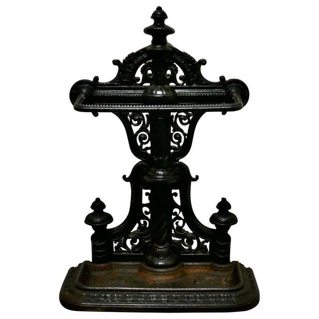Large Cast Iron Umbrella Stick Stand, 1870s For Sale - Image 9 of 9