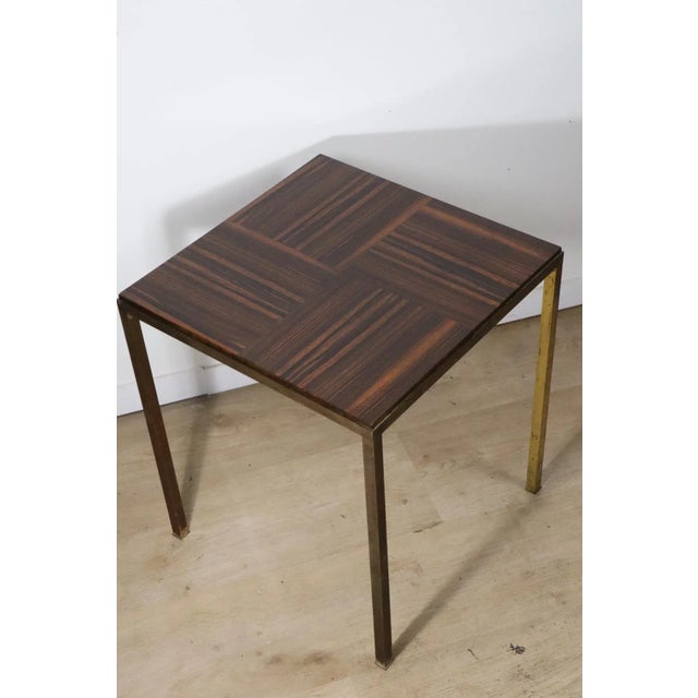 Vintage Rosewood and Bronze Side Table, 1960 For Sale - Image 14 of 18