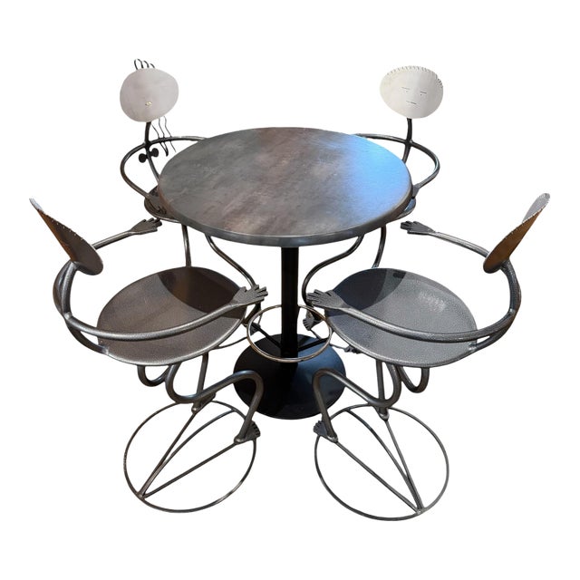 Fred Garbotz for Rockledge Studios "He/She" Figural 5-Piece Bar Height Set For Sale