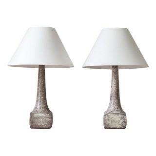 Art Deco Stoneware Table Lamps attributed to Michael Andersen & Sons, Denmark, 1940s, Set of 2 For Sale