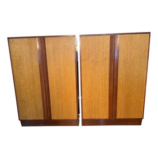 Italian Reeded Front Cabinets, 1940, Set of 2 For Sale