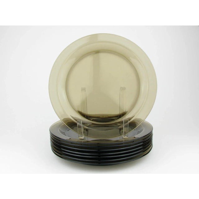 1970s Vintage 1970s Vereco France Smoke Brown Glass Dinnerware Set - 40 Pieces For Sale - Image 5 of 12