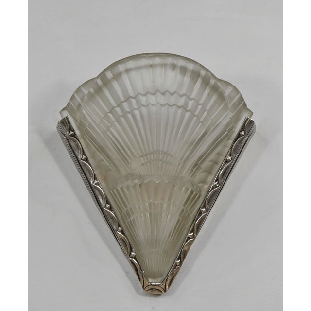 Jean Noverdy Pair of French Art Deco Wall Sconces by Noverdy 1925 France - 2 Pairs Available For Sale - Image 4 of 10