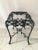 1960s Vintage Black Iron Glass Top Table For Sale - Image 5 of 8