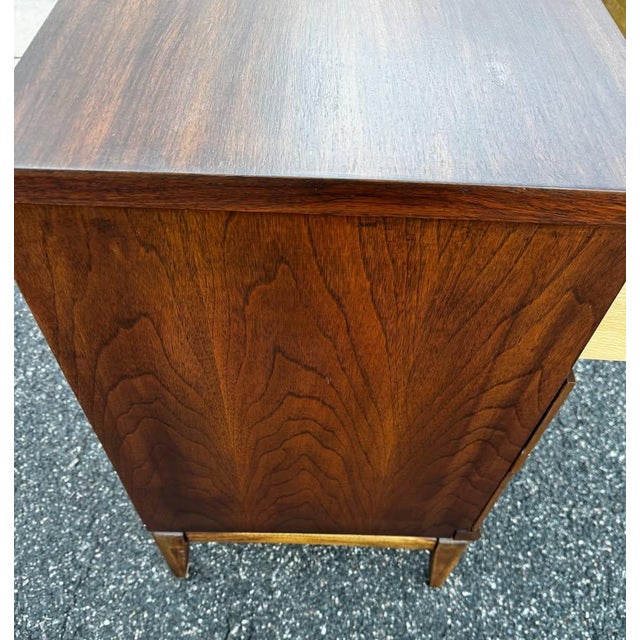 Refinished Mid-Century Modern Walnut 6-Drawer Dresser by Bassett Furniture For Sale In Boston - Image 6 of 7
