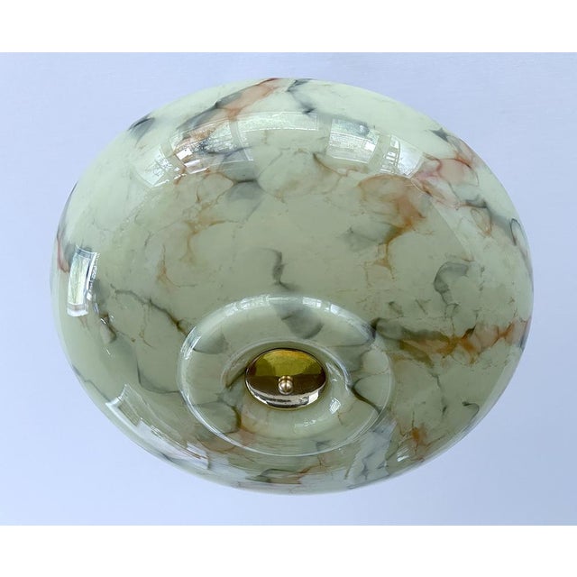 Art Deco Pendant Light in Uranium Glass, 1930s For Sale - Image 9 of 18