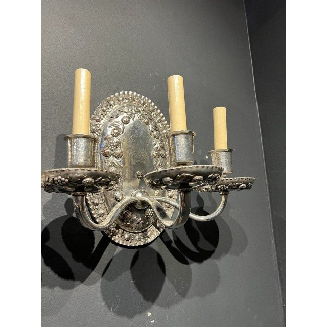 Edward F. Caldwell & Co. 1920's Caldwell Sconces With Leaves Design - a Pair For Sale - Image 4 of 7