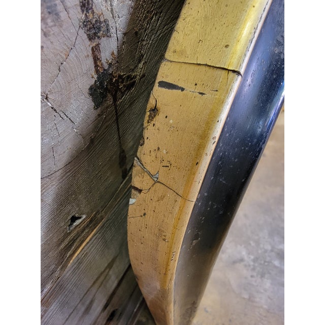 Late 19th Century Late 19th Century Gilded and Ebonized Mirror With Floral Decoration For Sale - Image 5 of 11