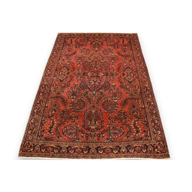 Antique Middle Eastern Sarough Rug For Sale - Image 10 of 10