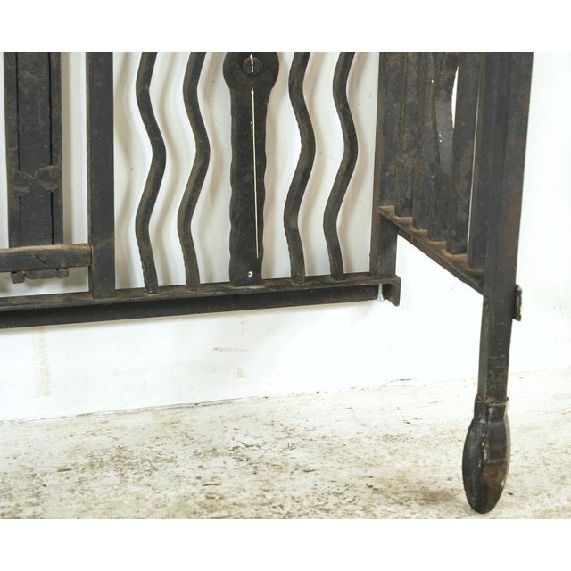 Vintage French Art Deco Wrought Iron Radiator Cover For Sale - Image 14 of 15