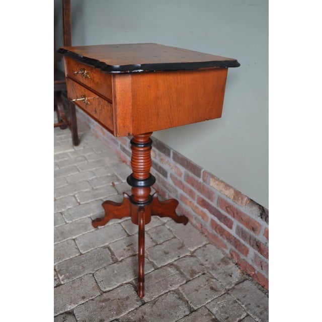 Walnut Sewing Table, 1860s For Sale - Image 3 of 6