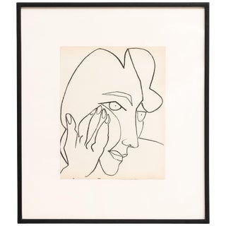 Françoise Gilot, Figurative Composition, 1951, Original Lithograph, Framed For Sale