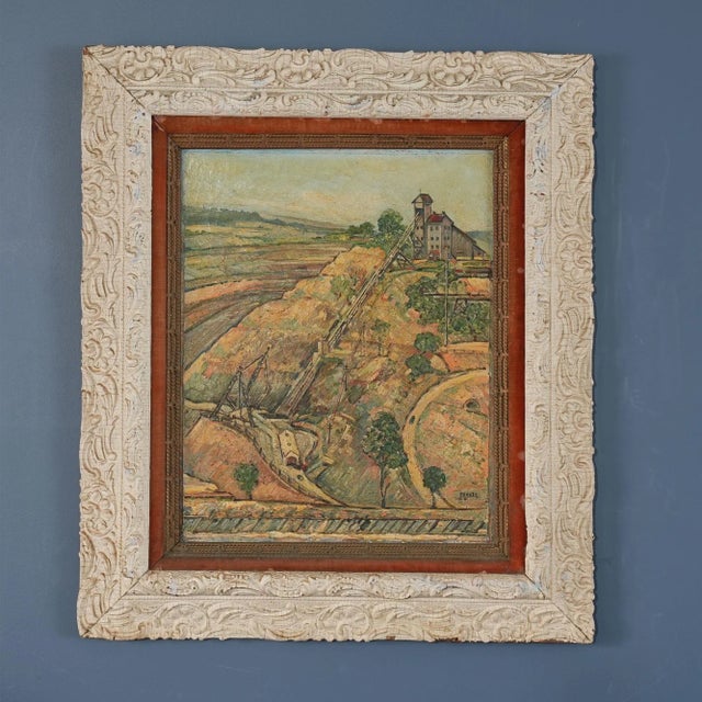 Brown Cornwall Iron Banks Original Oil Painting 1940'S For Sale - Image 8 of 11