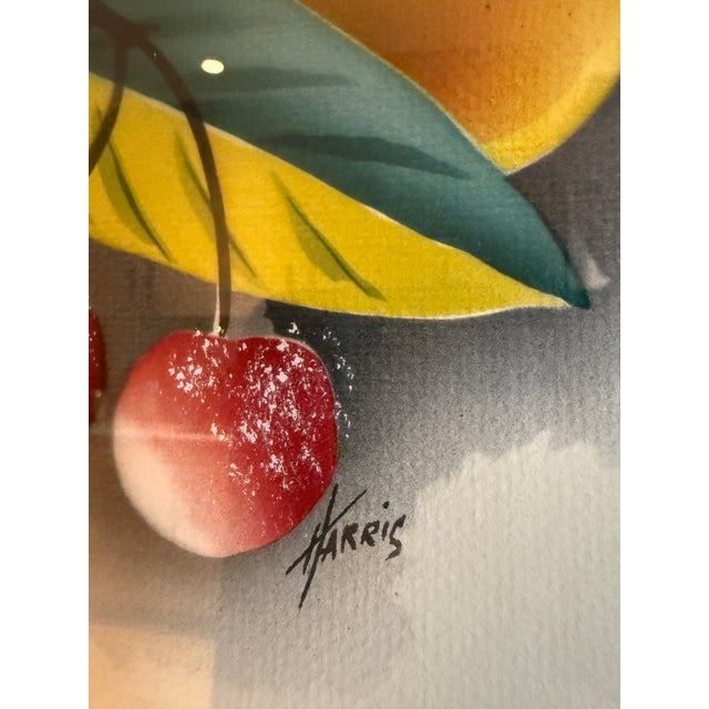 1950s 1950s Mid Century Fruit and Veg Water Color Still Life Painting in Wooden Frame For Sale - Image 5 of 6