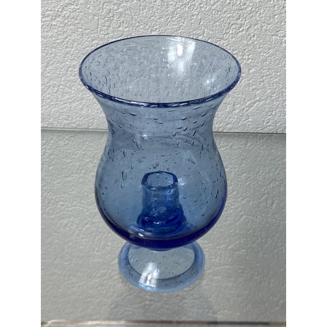 Blue Bubble Glass Tealight Holder from Biot, 1970s For Sale - Image 8 of 8