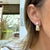 Gold Vintage 14k Yellow Gold 1.43ct Diamond Stud Huggie Clip Dangle J Hoops Earrings, a Pair For Sale - Image 8 of 8