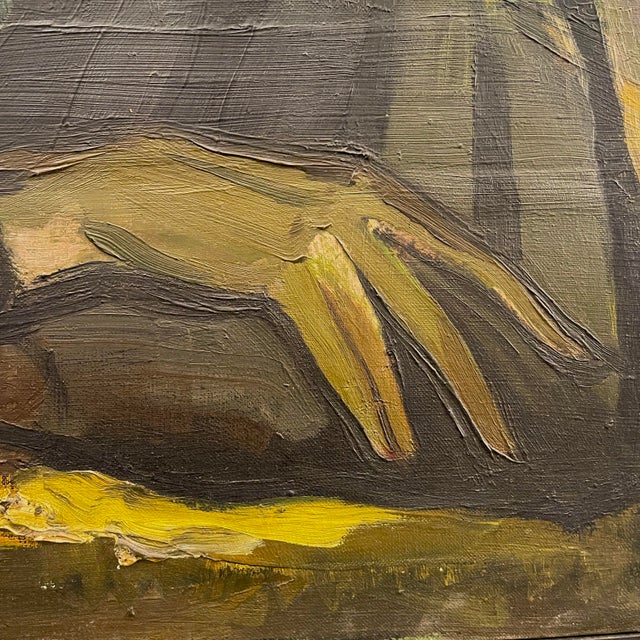 Luc Perot, Colette Woman Wearing, 1947, Oil on Canvas For Sale - Image 4 of 12