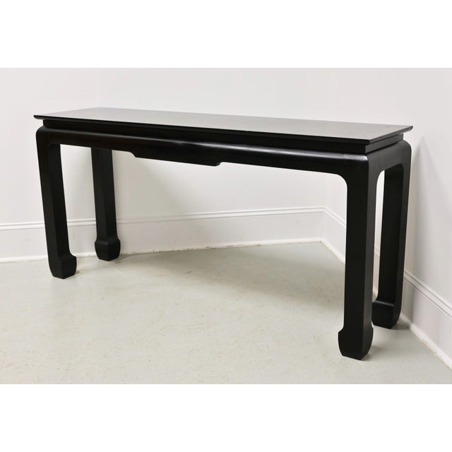 Chinoiserie Late 20th Century Black Chinoiserie Ming Style Console Sofa Table For Sale - Image 3 of 8