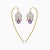 Silver, gold Lily flower earrings with amethyst briolettes. Lily flower earrings. Amethyst earrings. White flower wedding...