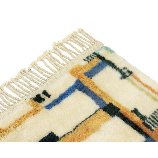 Contemporary Hand-Knotted Wool Rug by Azele Studio For Sale - Image 3 of 9