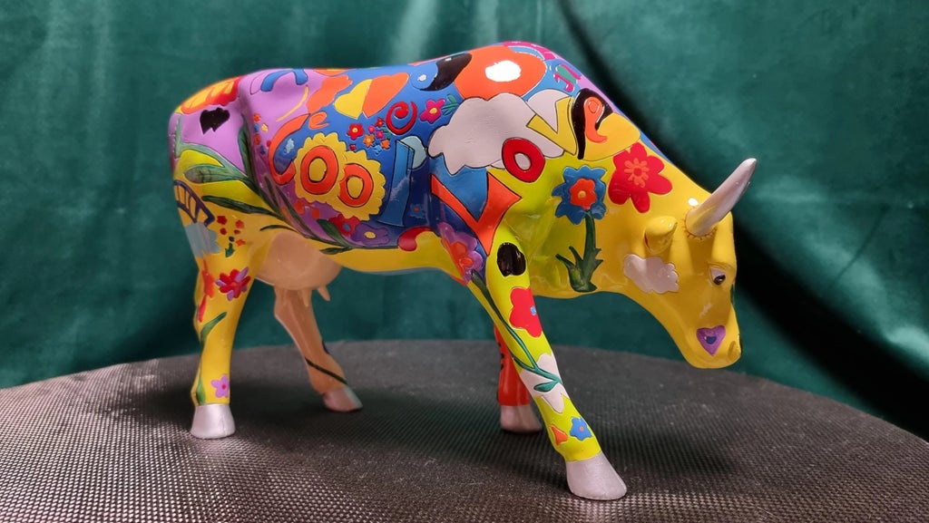 Ceramic Cowparade Sculpture by Kay Ormond | Chairish