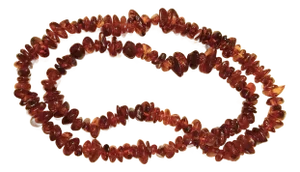 36" Baltic Amber Nugget Necklace. Boho Chic Style. Vibrant Golden Cognac Color.