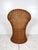 Wood Vintage Fan Back Wicker Chair For Sale - Image 7 of 12
