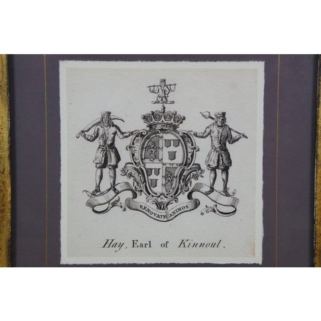 Late 20th Century British Heraldic Crests Earl of Cranford Kelly Kinnoul Coat of Arms Prints 19" - Set of 3 For Sale - Image 15 of 18