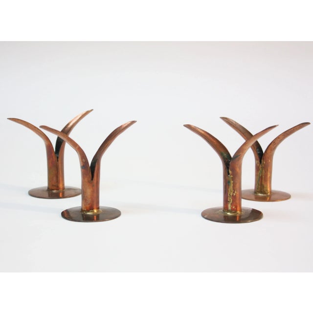 Set of Four Small Copper Ystad Candleholders For Sale - Image 13 of 13