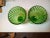 Anchor Hocking Vintage Green Anchor Hocking Diamond Pattern Glass Compotes- Set of 2 For Sale - Image 4 of 4