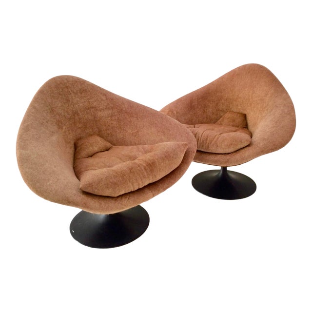 Vintage Original Mid Century Modern Swivel Chairs - a Pair For Sale