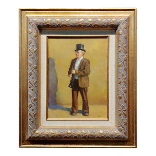 Olaf Palm -The Clarinet Player - Oil Painting For Sale