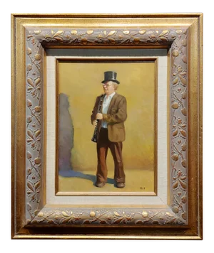Olaf Palm -The Clarinet Player - Oil Painting