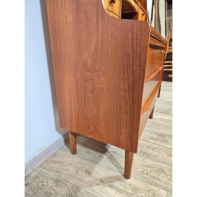 Wood Vintage Danish Secretaire in Teak, 1960s For Sale - Image 7 of 18