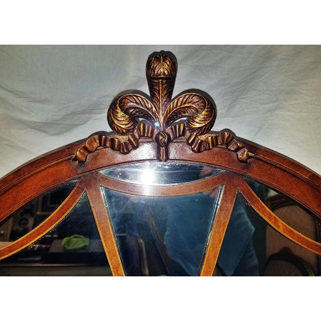 Wood Vintage Mahogany Mirror For Sale - Image 7 of 10