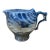 Vintage French Iridescent Cobalt Blue Lustreware Porcelain Creamer Pitcher For Sale