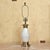 Late 20th Century Vintage Ethan Allen Ivory Porcelain & Brass Leaf-Embossed Table Lamp For Sale - Image 5 of 18