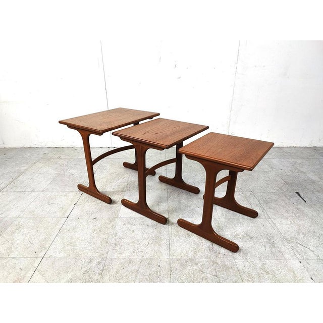 Wood Set of Nesting Tables in Teak from G-Plan, 1950, Set of 3 For Sale - Image 7 of 13