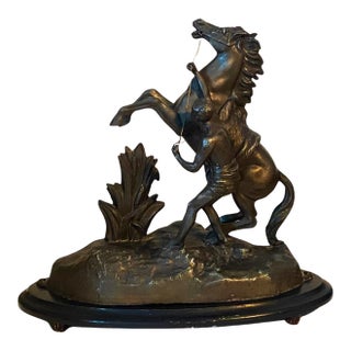 Antique Bronze Cast Marly Horse Sculpture For Sale