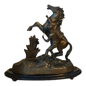 Antique Bronze Cast Marly Horse Sculpture