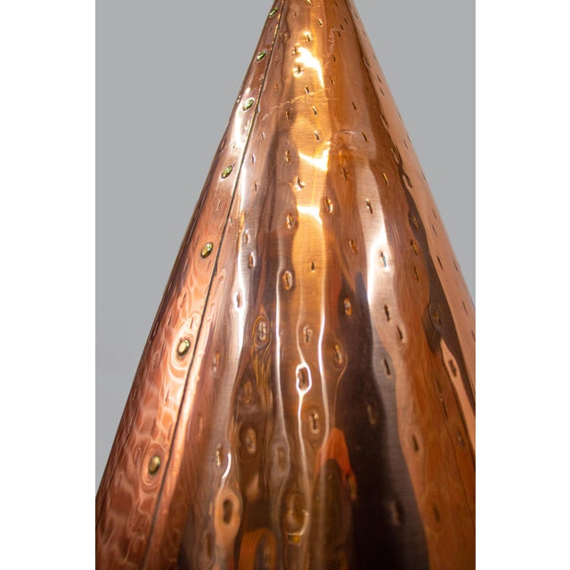 Danish Hammered Copper Cone Pendant Lamps by E. S. Horn Aalestrup, 1950s, Set of 2 For Sale - Image 4 of 14