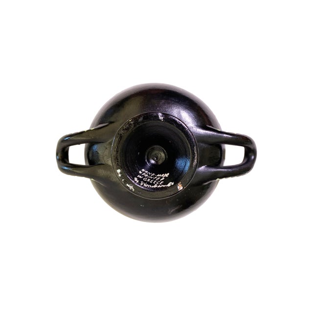 Mid 20th Century Greek Pottery Kylix Depicting a Winged God For Sale - Image 4 of 6