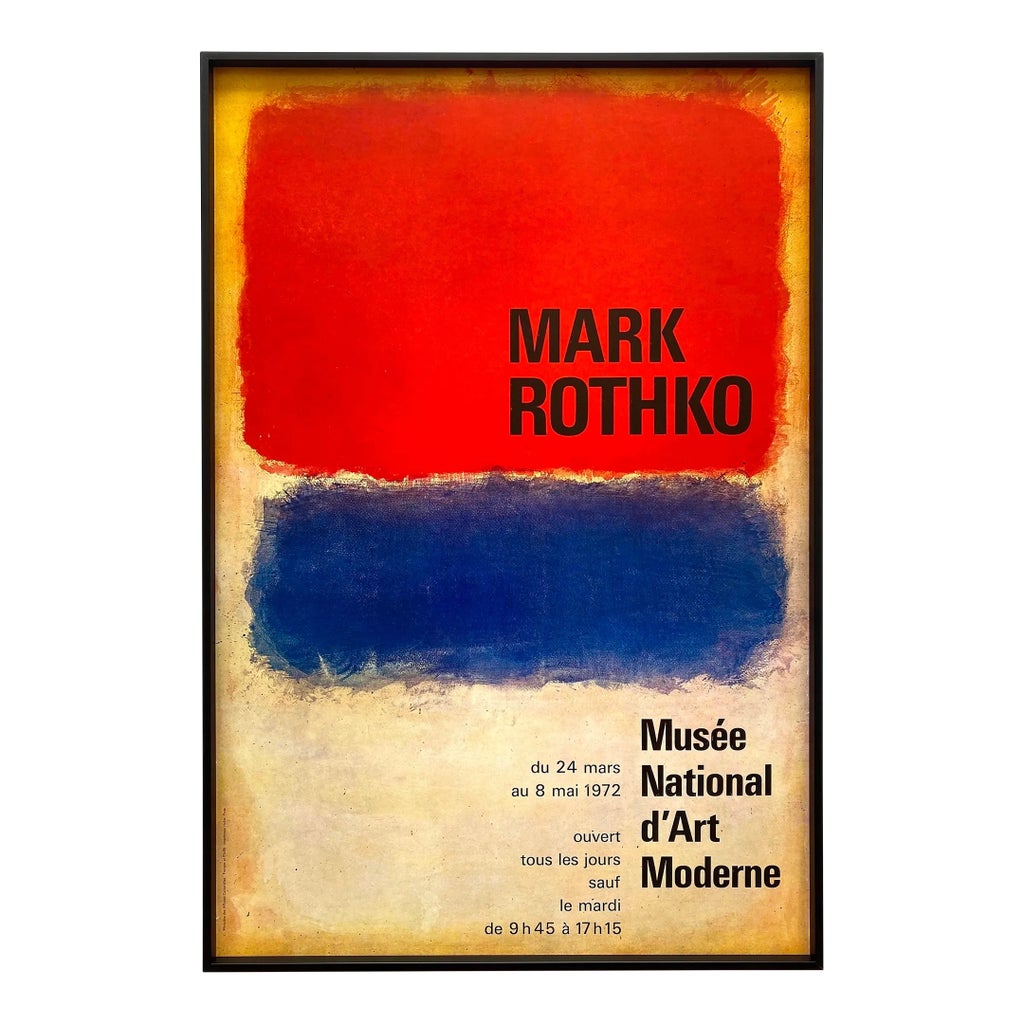 Mark Rothko Vintage 1972 Mid Century Modernist Lithograph Print
